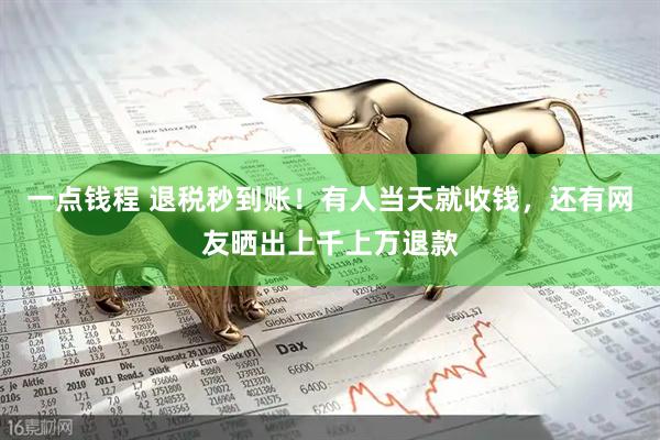 一点钱程 退税秒到账！有人当天就收钱，还有网友晒出上千上万退款